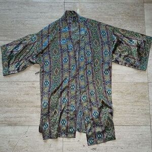 Victorias Secret Satin Kimono Robe‎ Medium / Large Multicolor